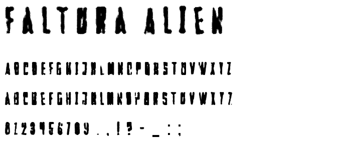 Faltura Alien font